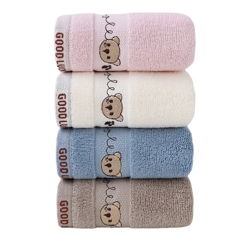 Serviettes De Bain Pour Bébé en Coton / Gant de Toilette – Motif Ourson