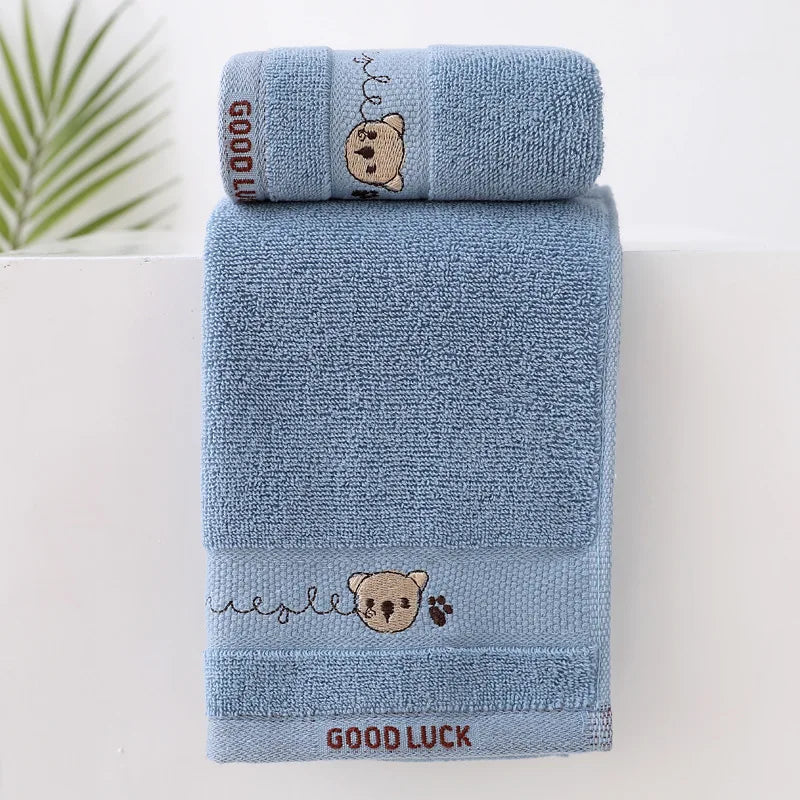 Serviettes De Bain Pour Bébé en Coton / Gant de Toilette – Motif Ourson