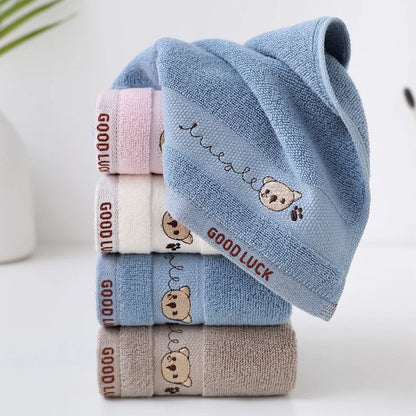 Serviettes De Bain Pour Bébé en Coton / Gant de Toilette – Motif Ourson