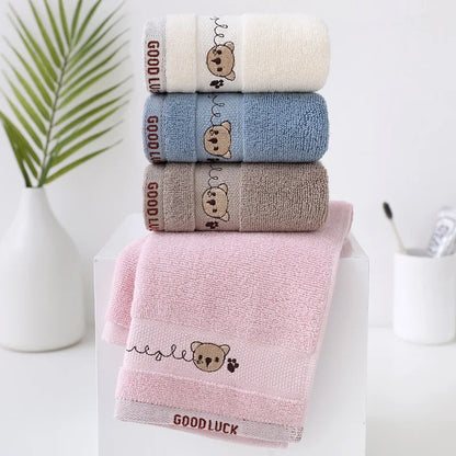 Serviettes De Bain Pour Bébé en Coton / Gant de Toilette – Motif Ourson
